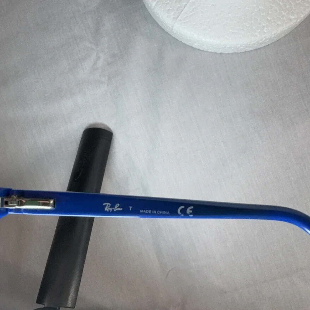 Ray-Ban RB1536 3600 Eyeglasses Black Blue Square Full Rim Frame 48-16-130‎ 9156
